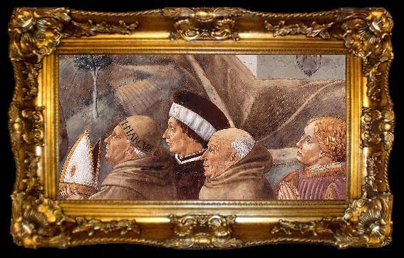 framed  GOZZOLI, Benozzo Scenes from the Life of St Francis (detail of scene 7, south wall) gh, ta009-2